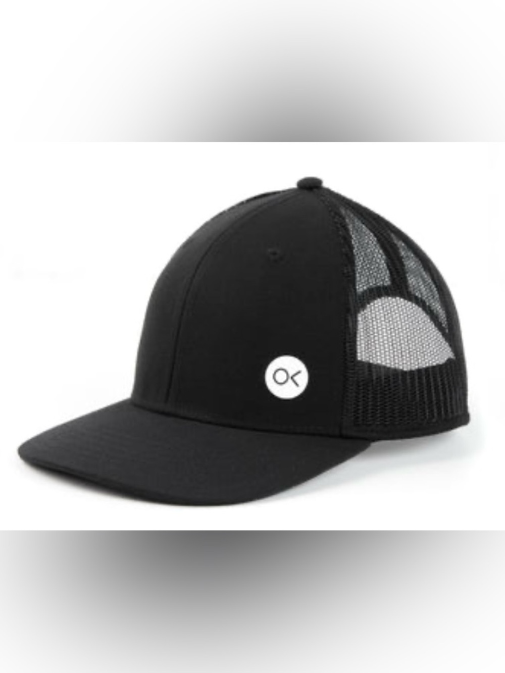 Outerknown Black Trucker Hat Snapback Mesh Logo Cap OS NWT
